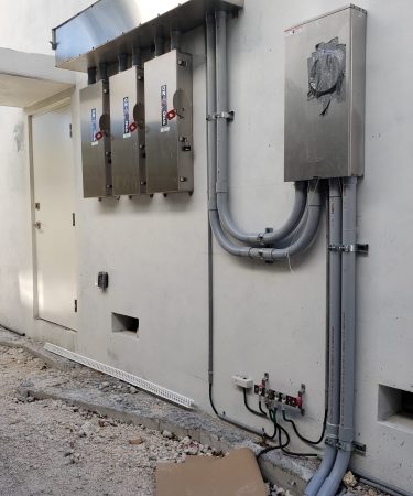 Installing new 400amp meter cans are part of our electrical services in Miami FL